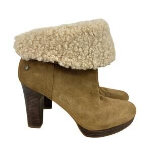 UGG Australia Dandylion Nubuck Leather Chestnut Brown Boots Shoes US 9.5 EU 40.5